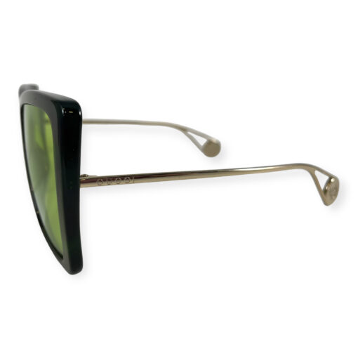 Gucci GG0434S Square Sunglasses in Green/Gold 2