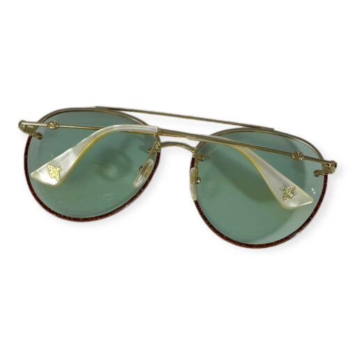 Gucci Glitter Aviator Sunglasses in Green Red 8