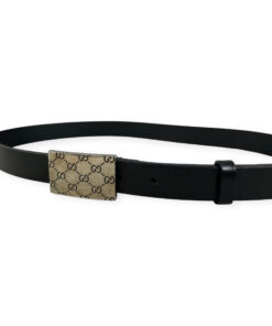 Gucci Logo Belt in Black Silver 90 / 36 8