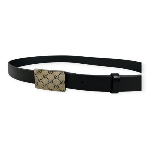 Gucci Logo Belt in Black Silver 90 / 36 2