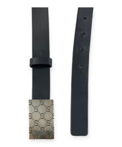 Gucci Logo Belt in Black Silver 90 / 36 11