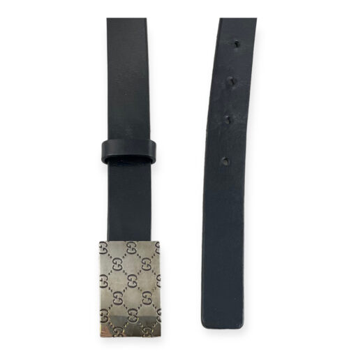 Gucci Logo Belt in Black Silver 90 / 36 5