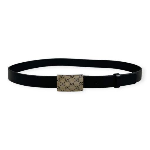 Gucci Logo Belt in Black Silver 90 / 36 1