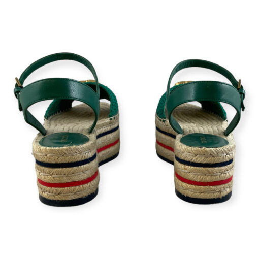 Gucci Lilibeth Crochet Platform Espadrille Sandals 37 5