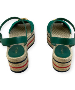 Gucci Lilibeth Crochet Platform Espadrille Sandals 37 14