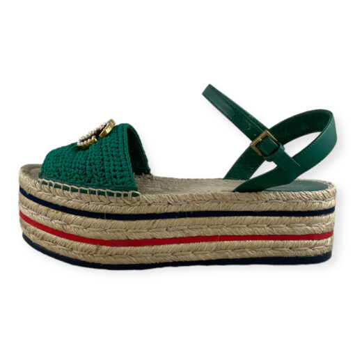 Gucci Lilibeth Crochet Platform Espadrille Sandals 37 1