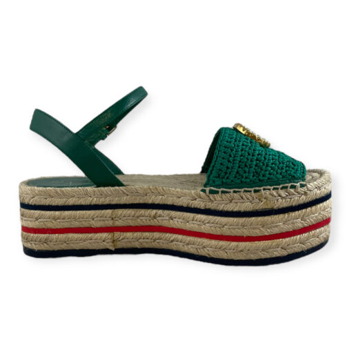 Gucci Lilibeth Crochet Platform Espadrille Sandals 37 2