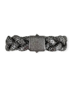 John Hardy Bracelet XL Diamond Braided Chain 7