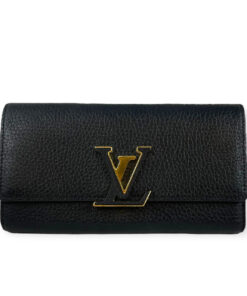 Louis Vuitton Capucines Wallet in Black 12