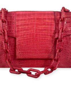 Nancy Gonzalez Crocodile Flap Bag in Pink 13
