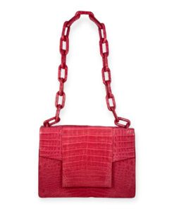 Nancy Gonzalez Crocodile Flap Bag in Pink 12