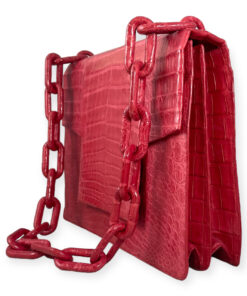Nancy Gonzalez Crocodile Flap Bag in Pink 14