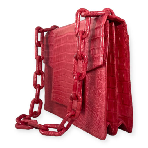 Nancy Gonzalez Crocodile Flap Bag in Pink 3
