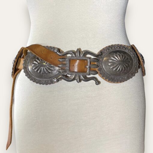 Size S/M | Ralph Lauren Vintage Concho Belt in Caramel