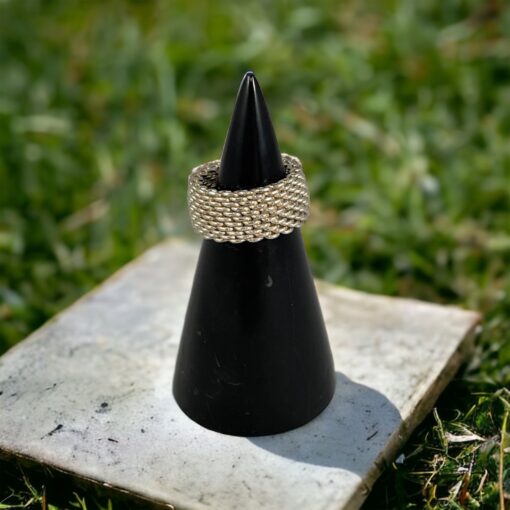 Size 7 | Tiffany Somerset Ring Sterling Silver Mesh