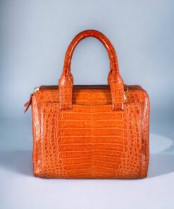Nancy Gonzalez Crocodile Top Handle Bag in Orange 22
