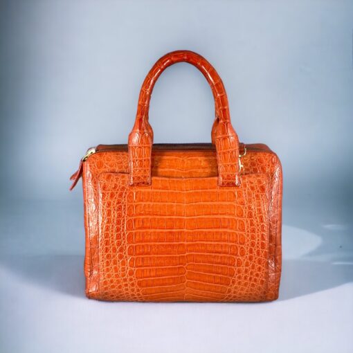 Nancy Gonzalez Crocodile Top Handle Bag in Orange 11