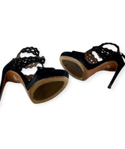 Alaia Lasercut Sandals in Black 37 11