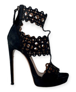 Alaia Lasercut Sandals in Black 37 8