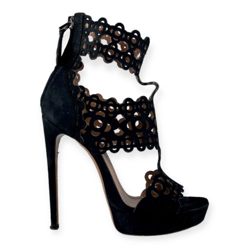 Alaia Lasercut Sandals in Black 37 2