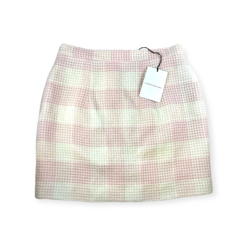 Alessandra Rich Plaid Shimmer Skirt in Pink Small 3