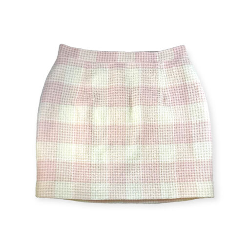 Alessandra Rich Plaid Shimmer Skirt in Pink Small 1