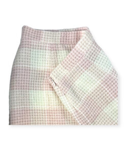 Alessandra Rich Plaid Shimmer Skirt in Pink Small 6