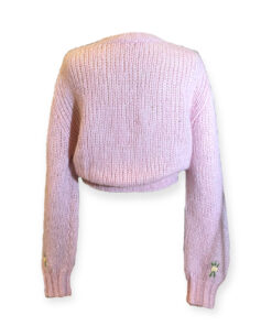 Alessandra Rich Rosette Sweater in Pink Small 7