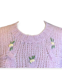 Alessandra Rich Rosette Sweater in Pink Small 5