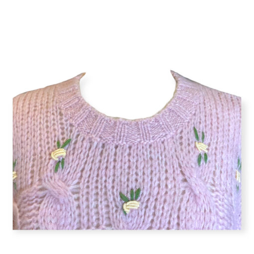 Alessandra Rich Rosette Sweater in Pink Small 1