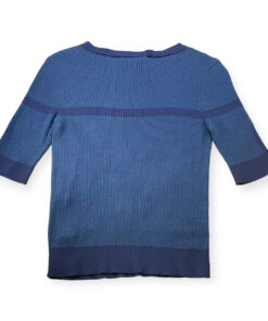 Chanel CC Knit Top in Navy/Purple 40 7