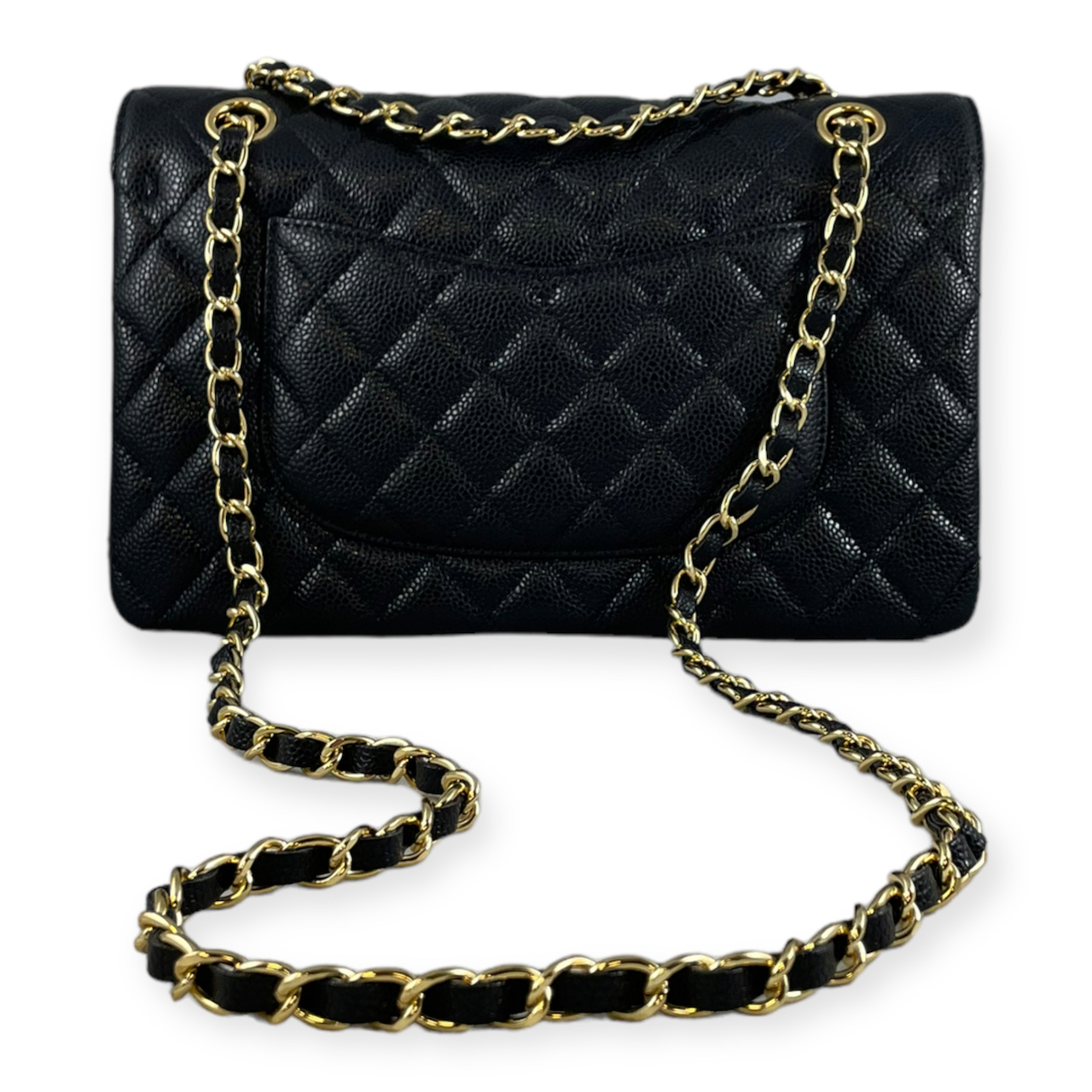 CHANEL Caviar Quilted Medium Double Flap Black 1288048
