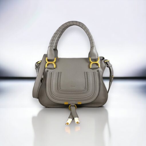 Chloe Marcie Double Carry Bag in Gray 10