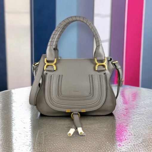 Chloe Marcie Double Carry Bag in Gray