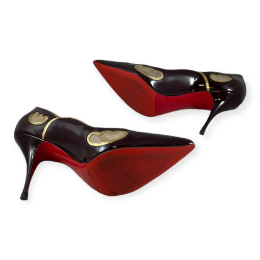 Christian Louboutin Indies Patent Pumps in Burgundy 39.5 6