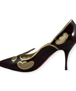 Christian Louboutin Indies Patent Pumps in Burgundy 39.5 8