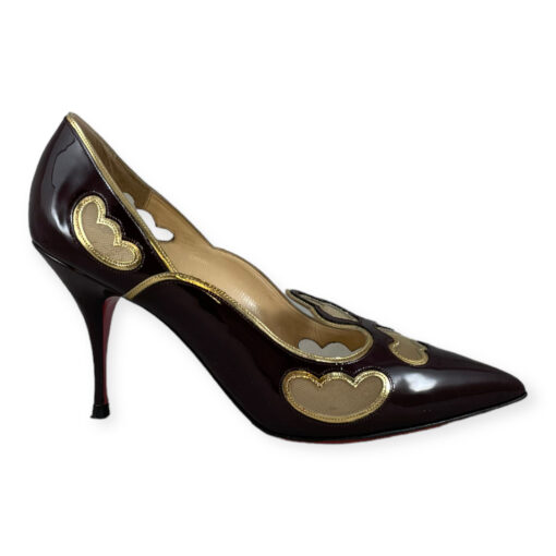 Christian Louboutin Indies Patent Pumps in Burgundy 39.5 2