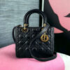 Dior Medium Lady Dior Cannage Bag in Black
