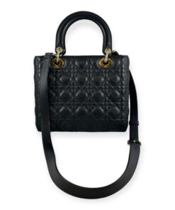 Dior Medium Lady Dior Cannage Bag in Black 18