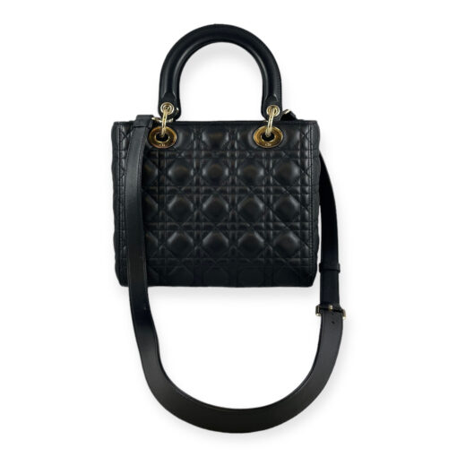 Dior Medium Lady Dior Cannage Bag in Black 5