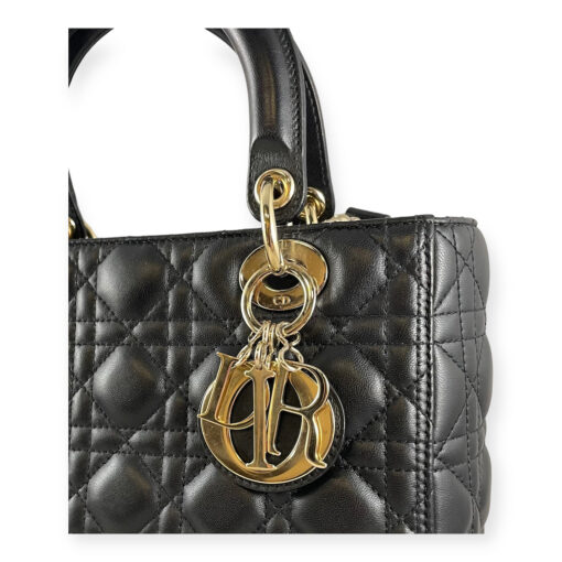 Dior Medium Lady Dior Cannage Bag in Black 2
