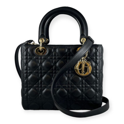 Dior Medium Lady Dior Cannage Bag in Black 1