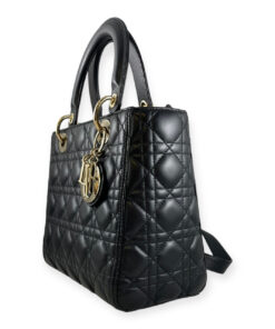 Dior Medium Lady Dior Cannage Bag in Black 16