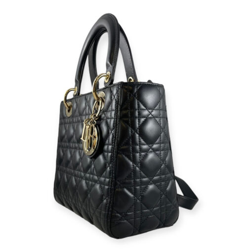 Dior Medium Lady Dior Cannage Bag in Black 3