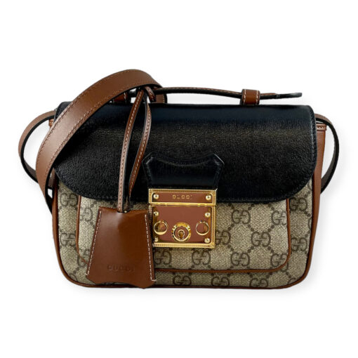 Gucci Padlock GG Supreme Shoulder Bag in Brown & Black 1