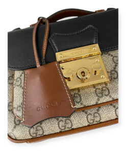 Gucci Padlock GG Supreme Shoulder Bag in Brown & Black 13