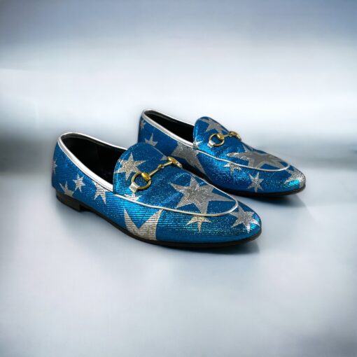 Gucci Star Loafers in Blue/Silver 39 7