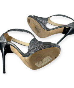 Jimmy Choo Sparkle Sandals in Silver/Gray 40 13