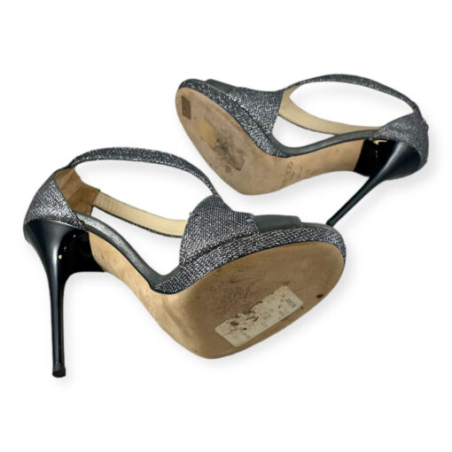 Jimmy Choo Sparkle Sandals in Silver/Gray 40 6