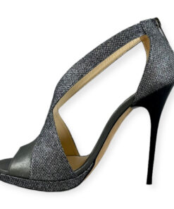 Jimmy Choo Sparkle Sandals in Silver/Gray 40 8